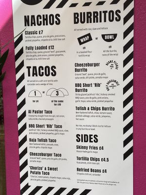 Menu  at Club Mexicana - Seven Dials in London