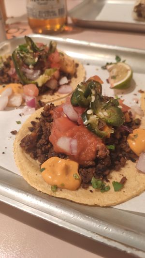 sweet potato and chorizo tacos at Club Mexicana - Seven Dials in London