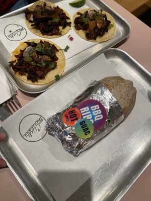 Burrito and tapas   at Club Mexicana - Seven Dials in London