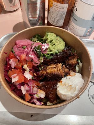 Short rib vegan bowl  at Club Mexicana - Seven Dials in London