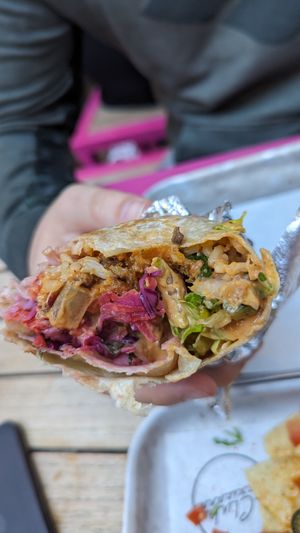 Chorizo sweet potatoe burrito at Club Mexicana - Seven Dials in London