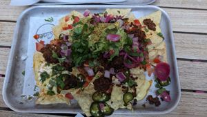 Fully loaded nachos at Club Mexicana - Seven Dials in London
