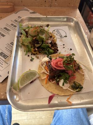 Rib and Cheezeburger taco  at Club Mexicana - Seven Dials in London