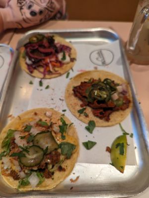 Tacos (one of each) at Club Mexicana - Seven Dials in London
