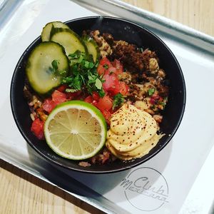 Cheeseburger burrito bowl at Club Mexicana - Seven Dials in London