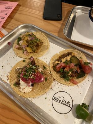 Vegan tacos - 3 for £10 at Club Mexicana - Seven Dials in London