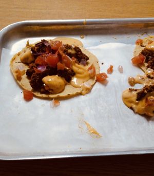 Cheeseburger tacos  at Club Mexicana - Seven Dials in London