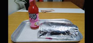 Vegan burrito and soda at Club Mexicana - Seven Dials in London