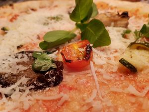 Don't forget to ad chili oil on pizza 😁 at Pazzi in Stockholm