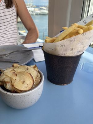 Classic fries but the star was the rosemary potatoes  at One80 in Mgarr