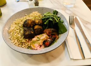 Sweet potato falafel bowl. Delicious ! at Vertigo - Jack Rosenthal in Manchester