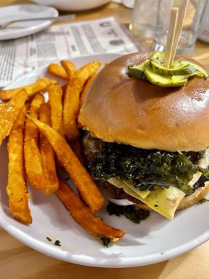 BEET & CHARD TO A CRISP BURGER  at Boxcar in Atlanta