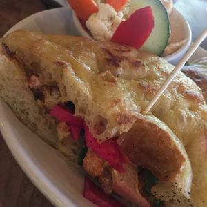 One of the vegan sandwich options (don’t remember name) plus hummus side at August Rhodes Market in Tucson