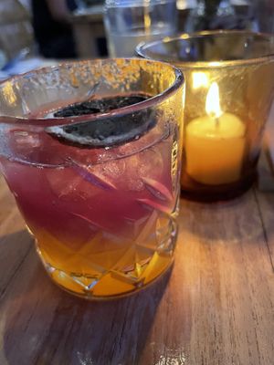 Jamu jar cocktail at Penida Colada Beach Bar in Penida Island