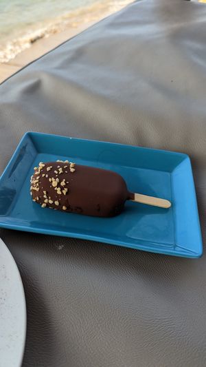 Snickers ice cream at Penida Colada Beach Bar in Penida Island