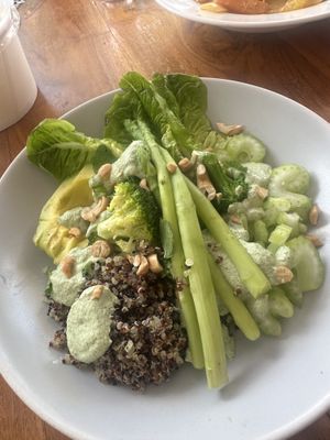 Green salad  at Penida Colada Beach Bar in Penida Island