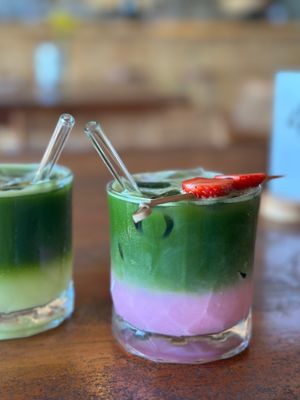 ceremonial grade bali matcha at Penida Colada Beach Bar in Penida Island