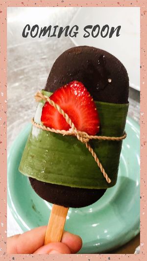 Vegan ice cream  at Penida Colada Beach Bar in Penida Island