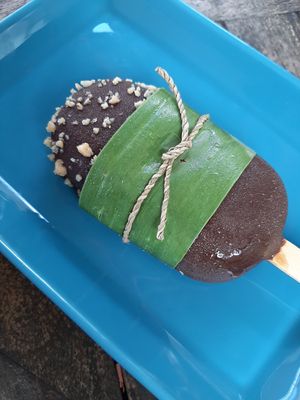 Vegan Snickers peace pop - must try!! at Penida Colada Beach Bar in Penida Island