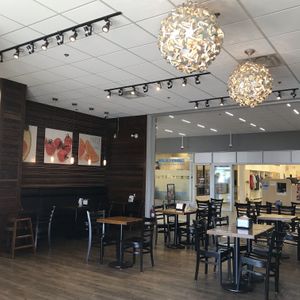 Seating at The Chopped Leaf in Dawson Creek