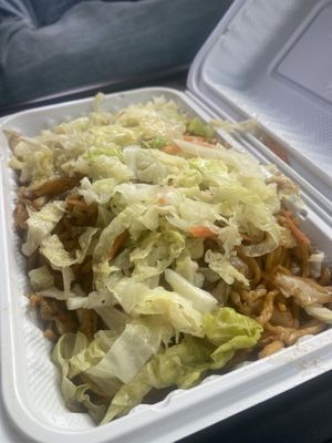 Vegetable yaki soba   at Golden Sakura in Whitehorse