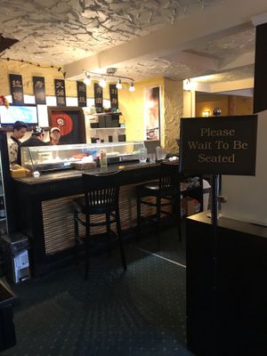 Sushi bar  at Golden Sakura in Whitehorse