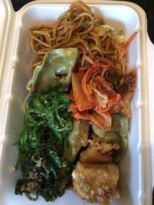Vegan medley at Golden Sakura in Whitehorse