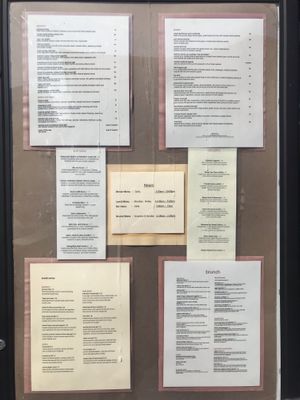 Menus at Ginger in Anchorage