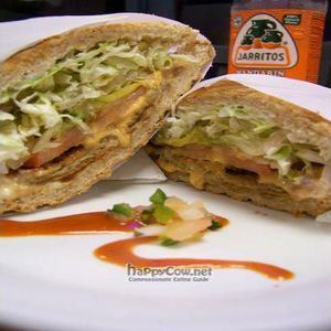 Vegan torta at Papis Tacos Al Carbon in Riverside