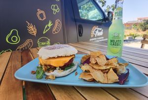 red burger at Fresh - No Meat No Fish in Miragaia