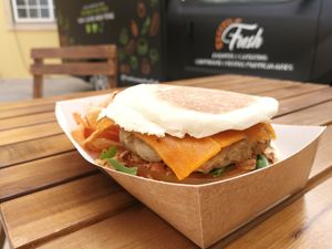 eggplantburger at Fresh - No Meat No Fish in Miragaia