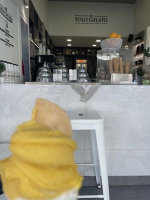 Outside sitting area   at Solo Gelato in Glyfada