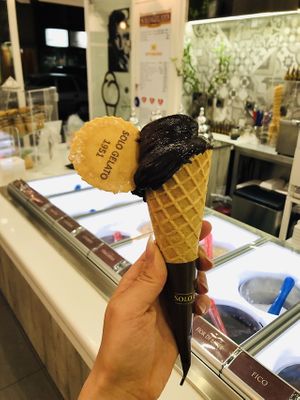 Chocolate sorbet at Solo Gelato in Glyfada