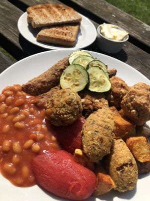 Vegan breakfast   at Bank View Cafe in Stocksbridge