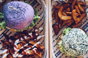 Colourful burgers at Flower Burger in Florence