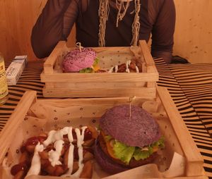 Cute colourful burgers at Flower Burger in Florence