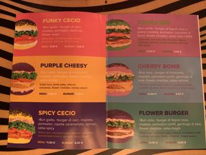 Menu  at Flower Burger in Florence