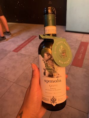 Vegan wine   at Flower Burger in Florence