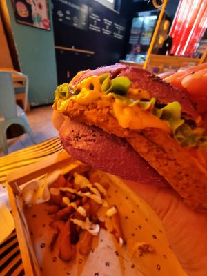 Purple cheesy at Flower Burger in Florence