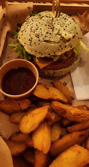 The spicy option at Flower Burger in Florence