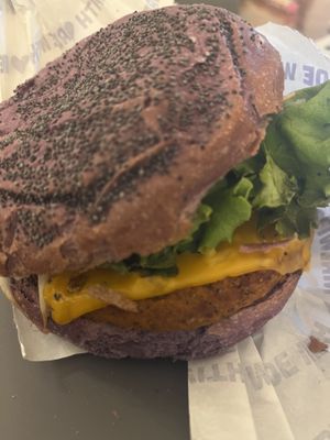 Flower burguer (base of red bean)  at Flower Burger in Florence
