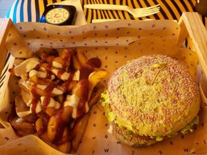 Another yummy burger... at Flower Burger in Florence