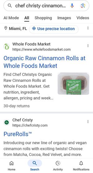 Still listed on WHOLE FOODS website from 3+ years ago - they seemed to have NEVER uploaded the NEWLY BRANDED labels with I-MLEAN and no valid certifications at Whole Foods Market in Fort Lauderdale