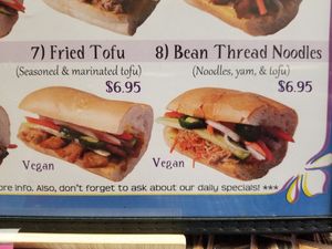 2 vegan banh mi options at Xankia in Milwaukee