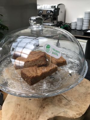 Vegan butter cake (boterkoek) at Bluebirds in the Backyard in Dordrecht