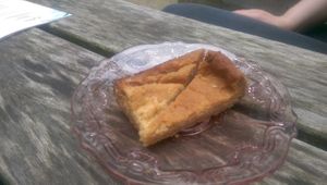 Vegan caramel boterkoek at Bluebirds in the Backyard in Dordrecht