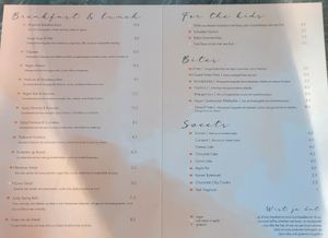 Menukaart september 2022 at Bluebirds in the Backyard in Dordrecht