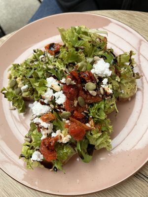 Avocado toast  at Bluebirds in the Backyard in Dordrecht