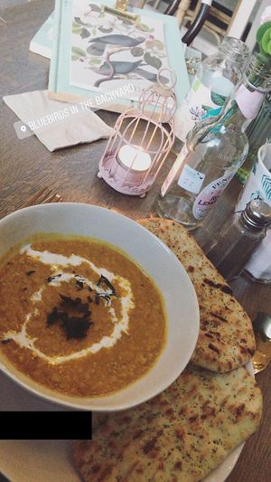 Indian Lentil Curry (vegan) at Bluebirds in the Backyard in Dordrecht