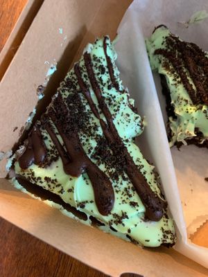 Mint brownies - so, so good! at Moonflower Bakery in Dublin